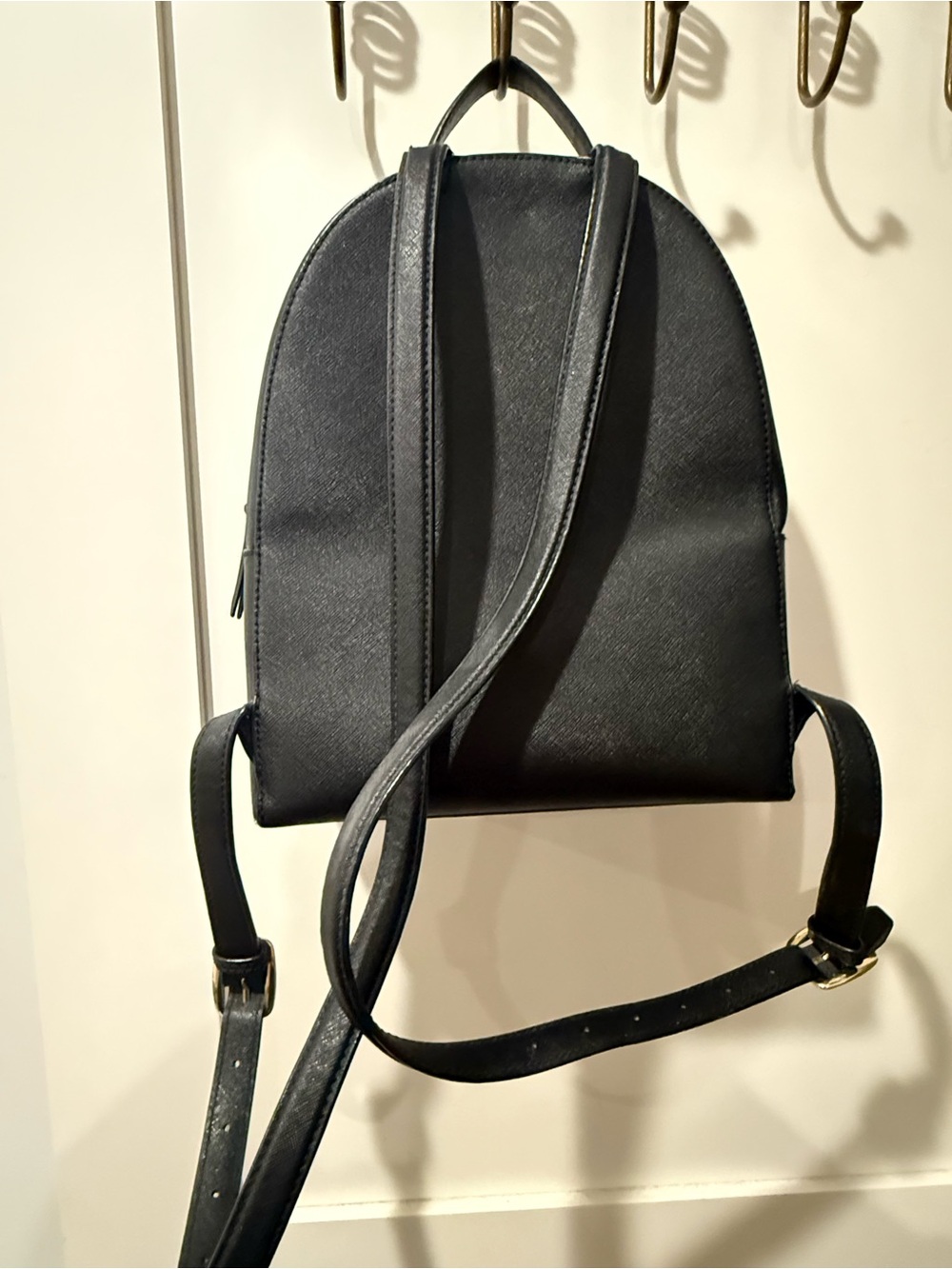 Tory Burch Black Leather Mini Backpack with Gold Hardware - Picture 5 of 6